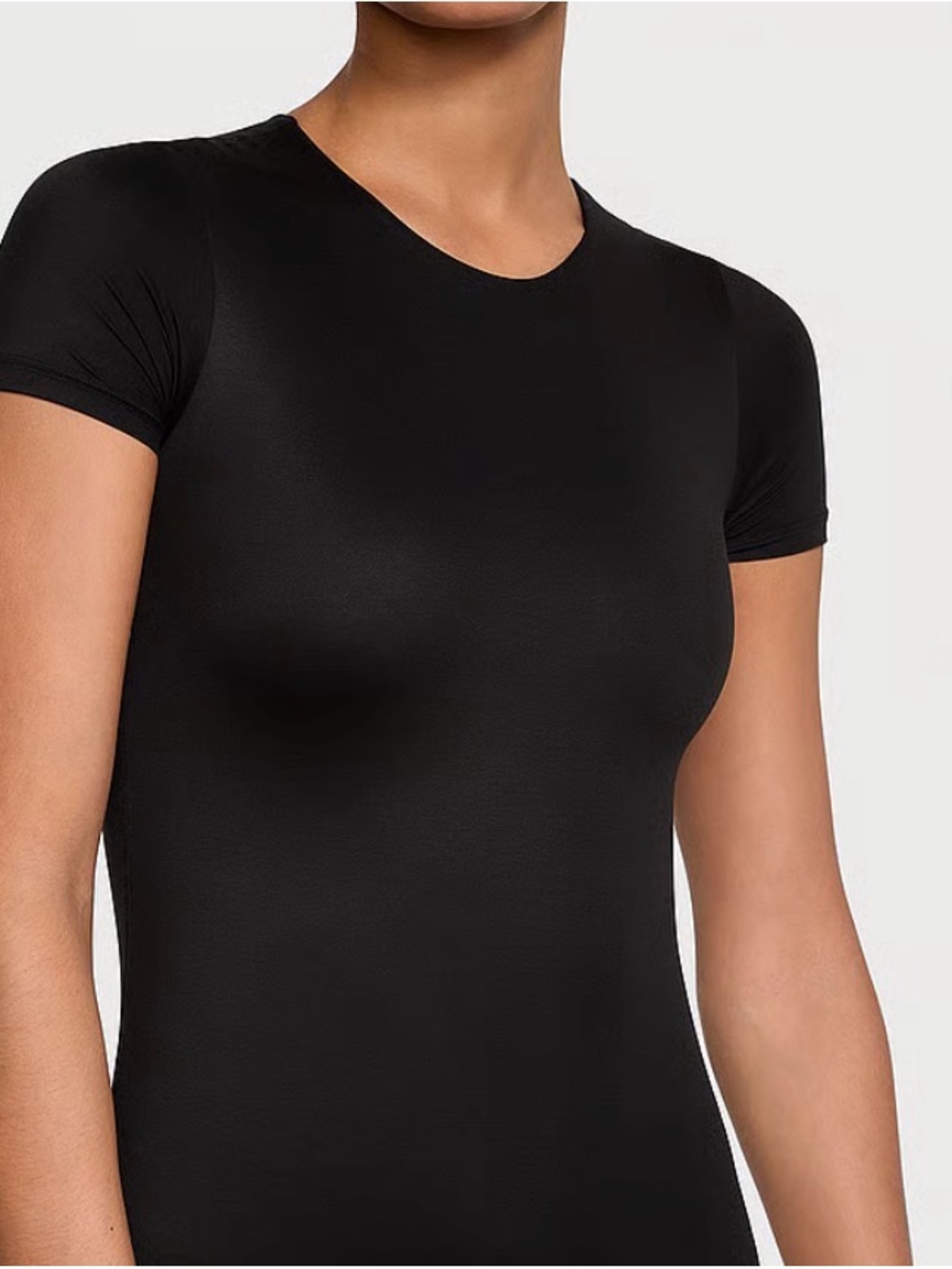 Victoria's Secret Black Short Sleeve Bodysuit - M